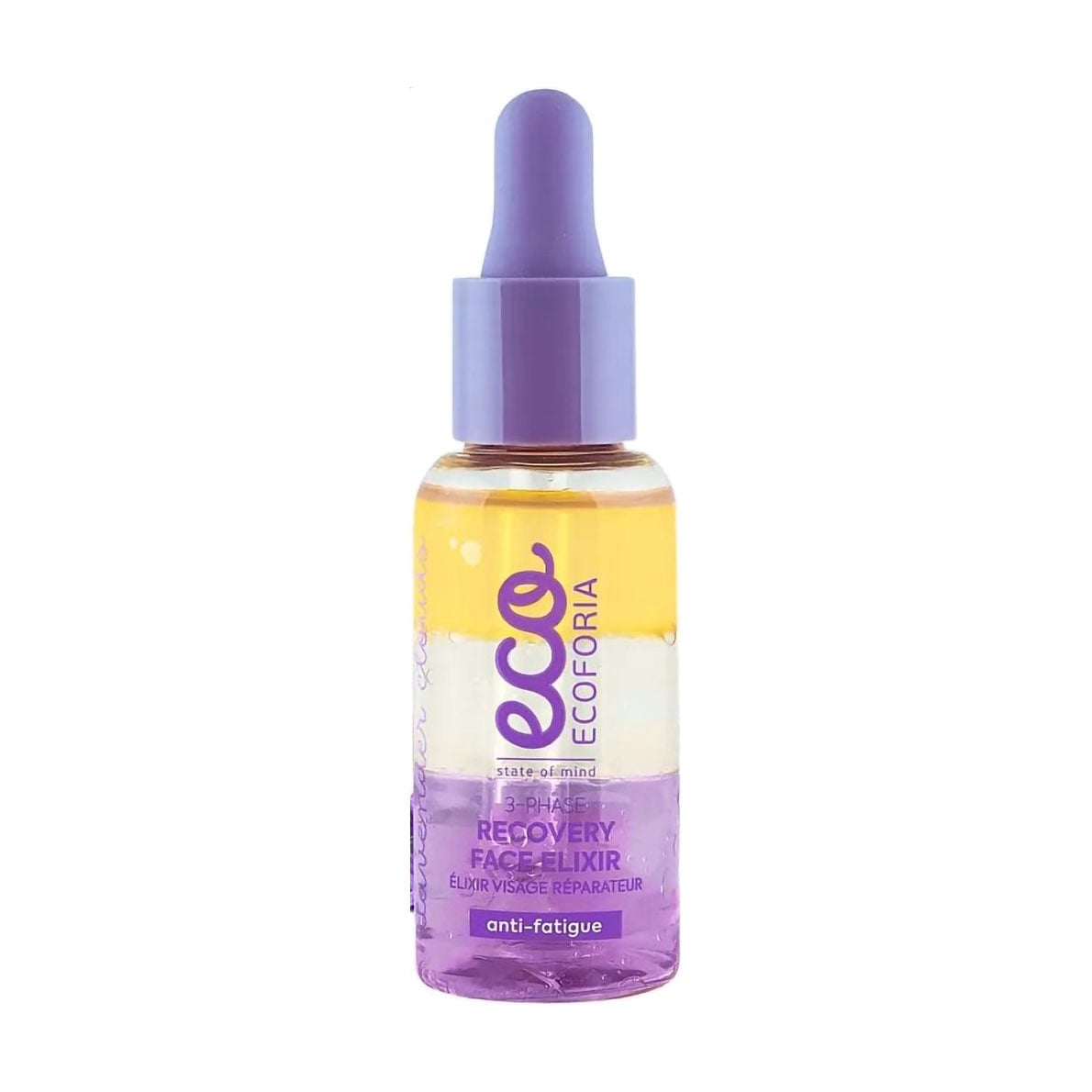 Трифазний еліксир для обличчя Ecoforia Lavender Clouds Recovery Face Elixir, 30 мл